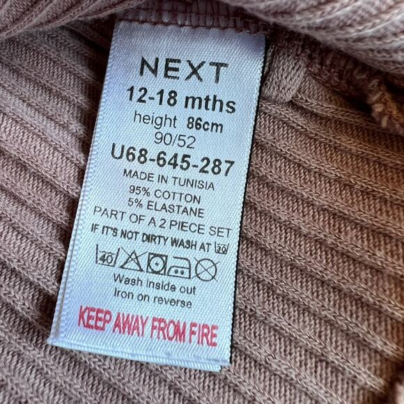 Next Baby Girl Pink Cotton Outfit 12-18 Months - Picture 6 of 14